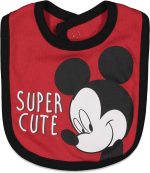 Disney Mickey Mouse 4 Piece Outfit Set: Bodysuit Pants Bib Hat - Image 5